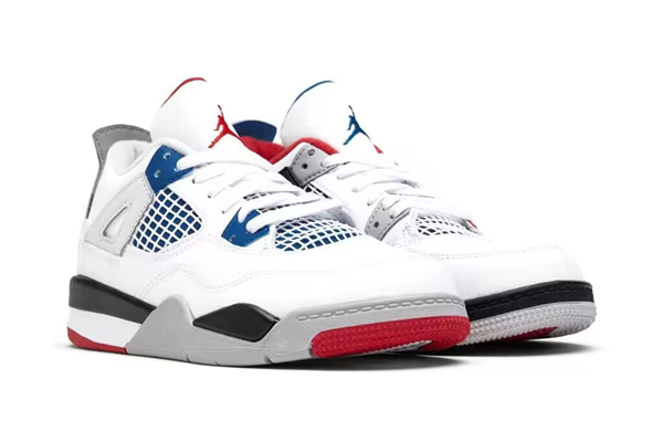 Men's Hot Sale Running weapon Air Jordan 4 White/Blue Shoes 0163 Men's Hot Sale Running weapon Air Jordan 4 White/Blue Shoes 0163